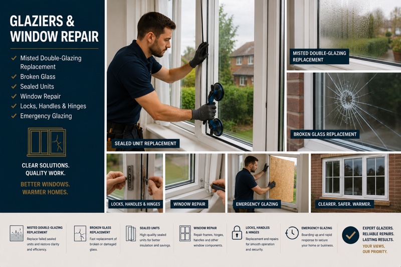 Glaziers & Window Repair in Hampstead by Handyman Hampstead — close up