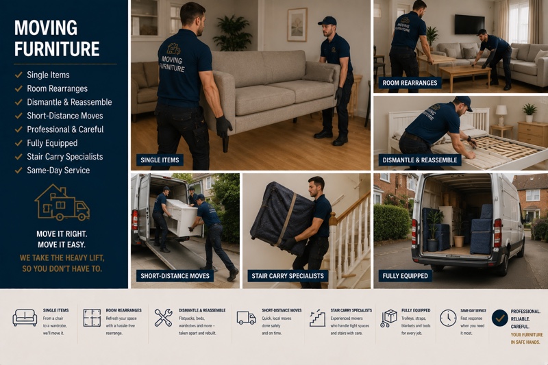 Moving Furniture in Hampstead by Handyman Hampstead — close up